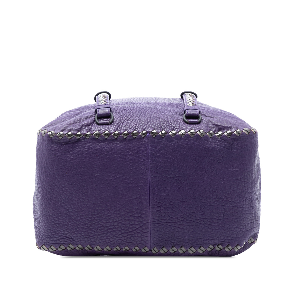 Pre-Loved Bottega Veneta Intrecciato Trimmed Leather Handbag - Picture 3 of 7